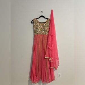 Light pink Indian anarkali